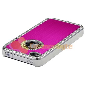 Pink Luxury Bling Diamond Aluminium Hard Case+PRIVACY Filter for 