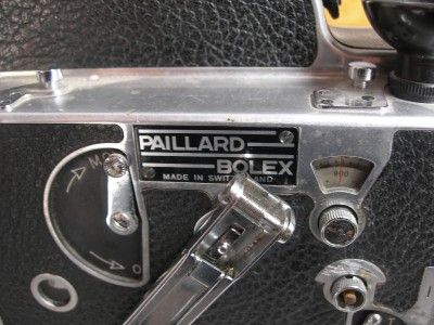 NICE PAILLARD BOLEX H16 16MM MOVIE CAMERA W/ YVAR 12.8 16MM AR LENS 