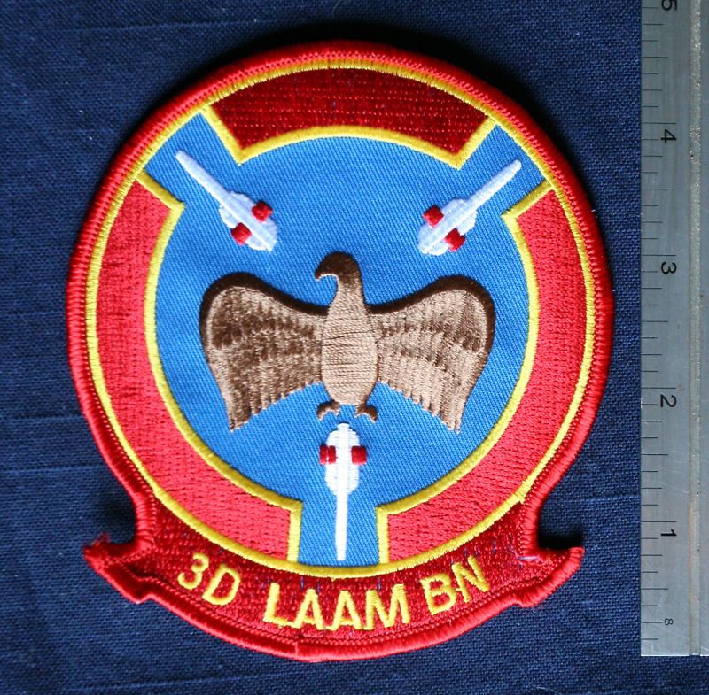 US MARINE CORPS USMC 3D LAAD LOW ALTITUDE AIR BN PATCH  