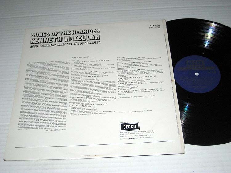 KENNETH McKELLAR Songs Of Hebrides DECCA FFSS NM   