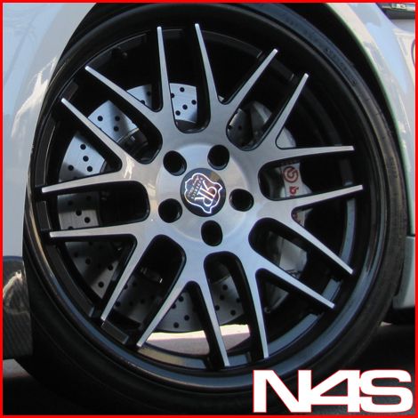   350Z 370Z RODERICK RW 6 CONCAVE BLACK STAGGERED WHEELS RIMS  