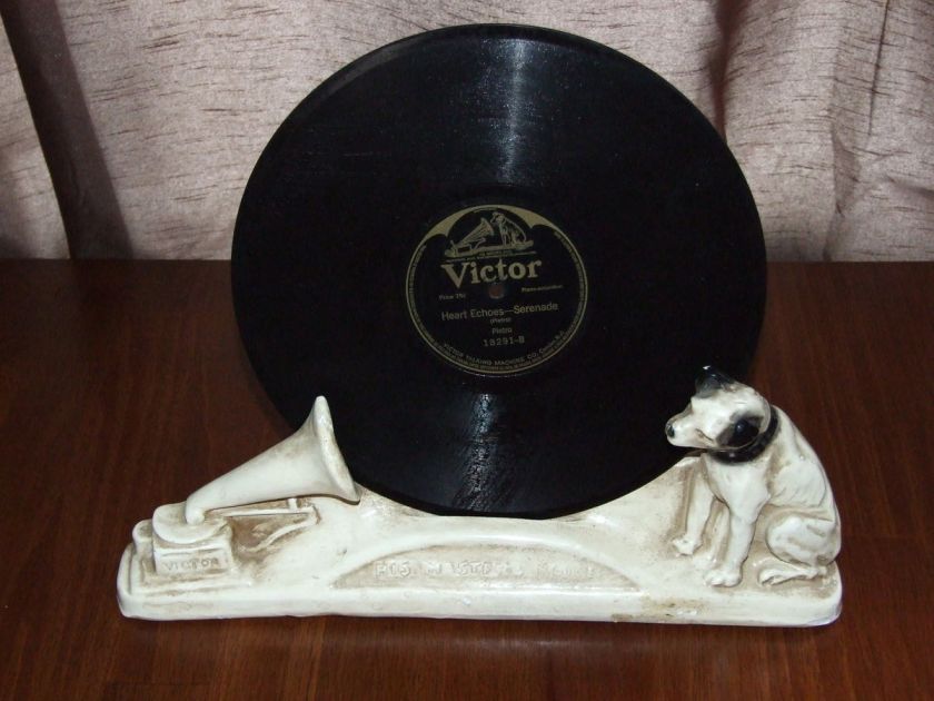 RCA VICTOR Record Holder Nipper Phono Radio Statue Cool Vintage Art 