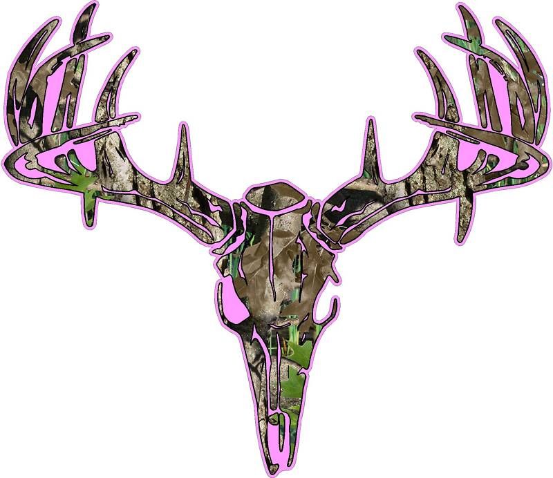   Deer Skull S4 Vinyl Sticker Decal Hunting whitetail trophy buck bow M
