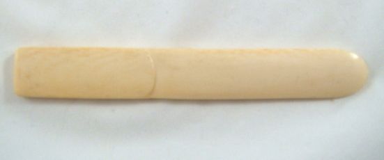 Vintage Ox Bone Carved Butter Spreading Knife Utensil  