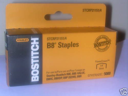 STANLEY BOSTITCH B8 STAPLES #STCRP2115 1/4 STAPLES  