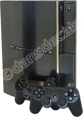 CARBON FIBER SKIN for PS3 Playstation 3 system mod kit  