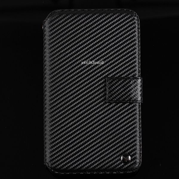Zenus Prestige Carbon genuine Leather Wallet Case For Samsung Galaxy 