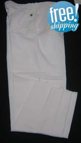 NEW MENS WORK COOK CHEF SERVER PANTS WHITE 32 64 S 7X  