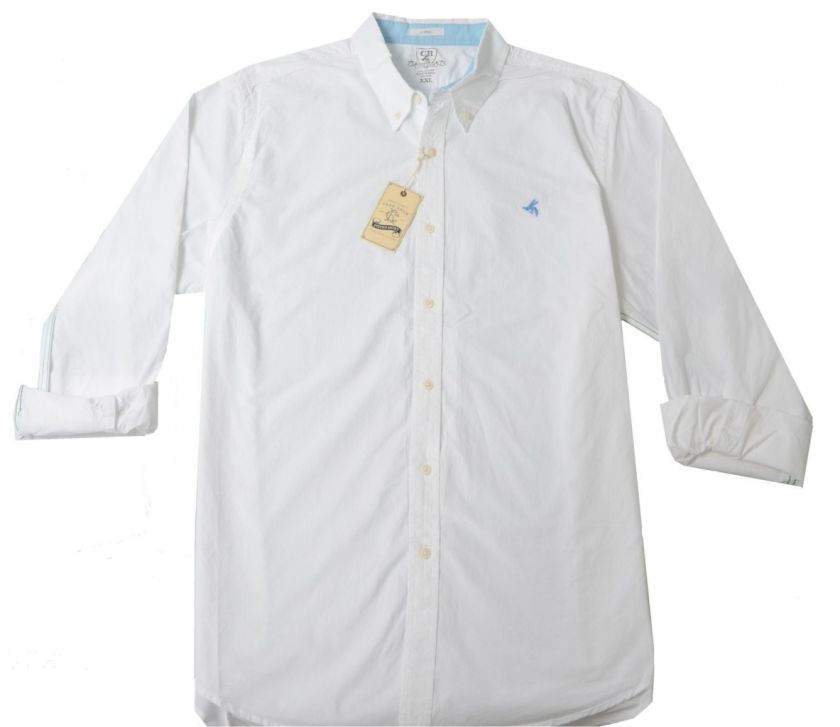 Club Room Mens Solid White Slim Fitted Casual Button Front Shirt XXL $ 