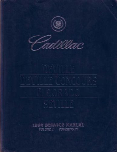 1994 CADILLAC DEVILLE ELDORADO SEVILLE Service Manual  