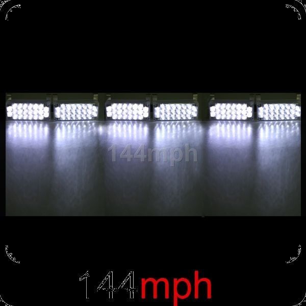 6x 22 LED Car White Flash Strobe Light + Controller Box  