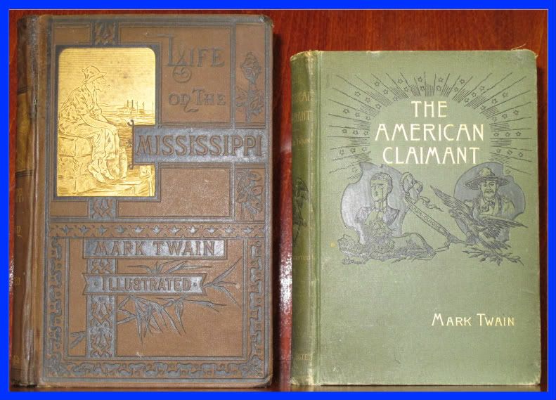 MARK TWAIN 1st Ed Lot LIFE ON THE MISSISSIPPI & THE AMERICAN CLAIMANT 