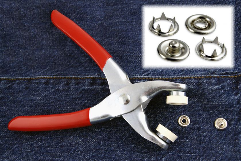 Easy Press Snap Fastener Pliers with 108 Snap Pieces  