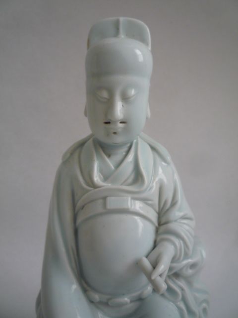   Chinese Qing Dynasty 18th Century white porcelain (Wen Chang)  