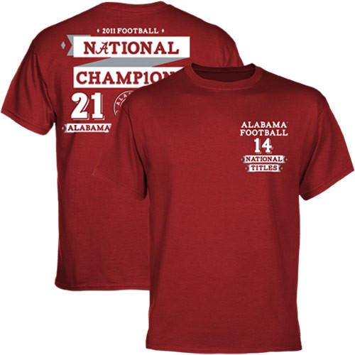 Alabama Crimson Tide 2011 BCS National Champions Score T Shirt 